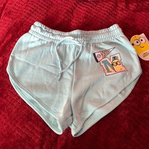 Minion cotton shortie shorts light blue size XS